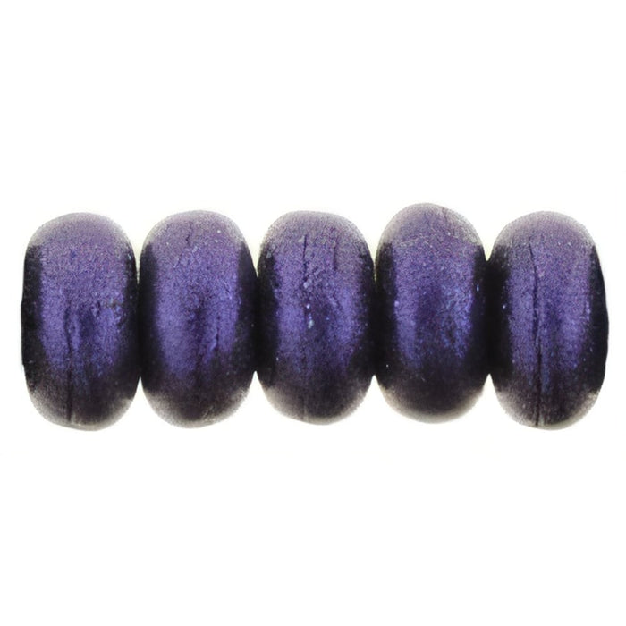 Czech Rondelle 3mm Metallic Suede - Purple