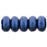 Czech Rondelle 3mm Metallic Suede - Blue