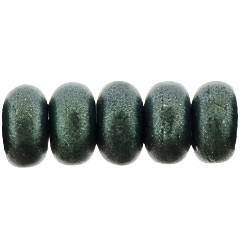 Czech Rondelle 3mm Metallic Suede - Lt Green