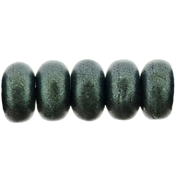 Czech Rondelle 3mm Metallic Suede - Lt Green