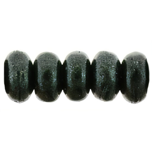 Czech Rondelle 3mm Metallic Suede - Dk Forest