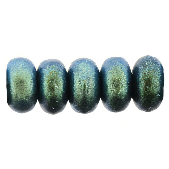 Czech Rondelle 3mm Polychrome - Aqua Teal