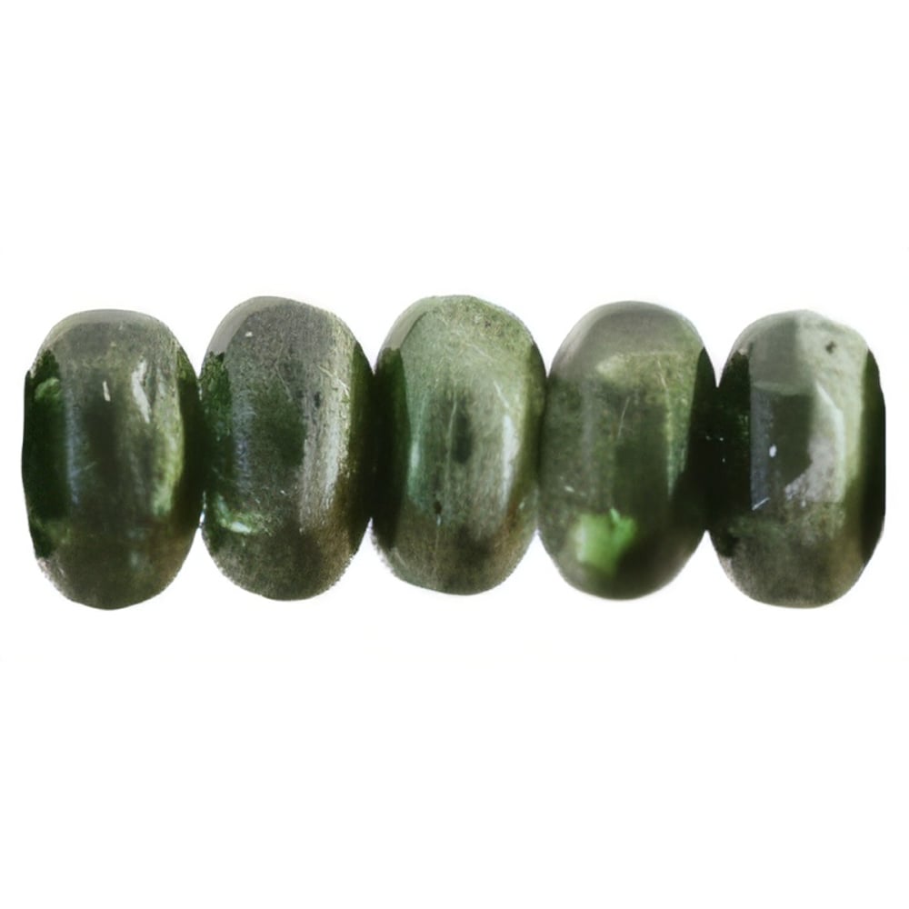 Czech Rondelle 3mm Mirror - Fern Green