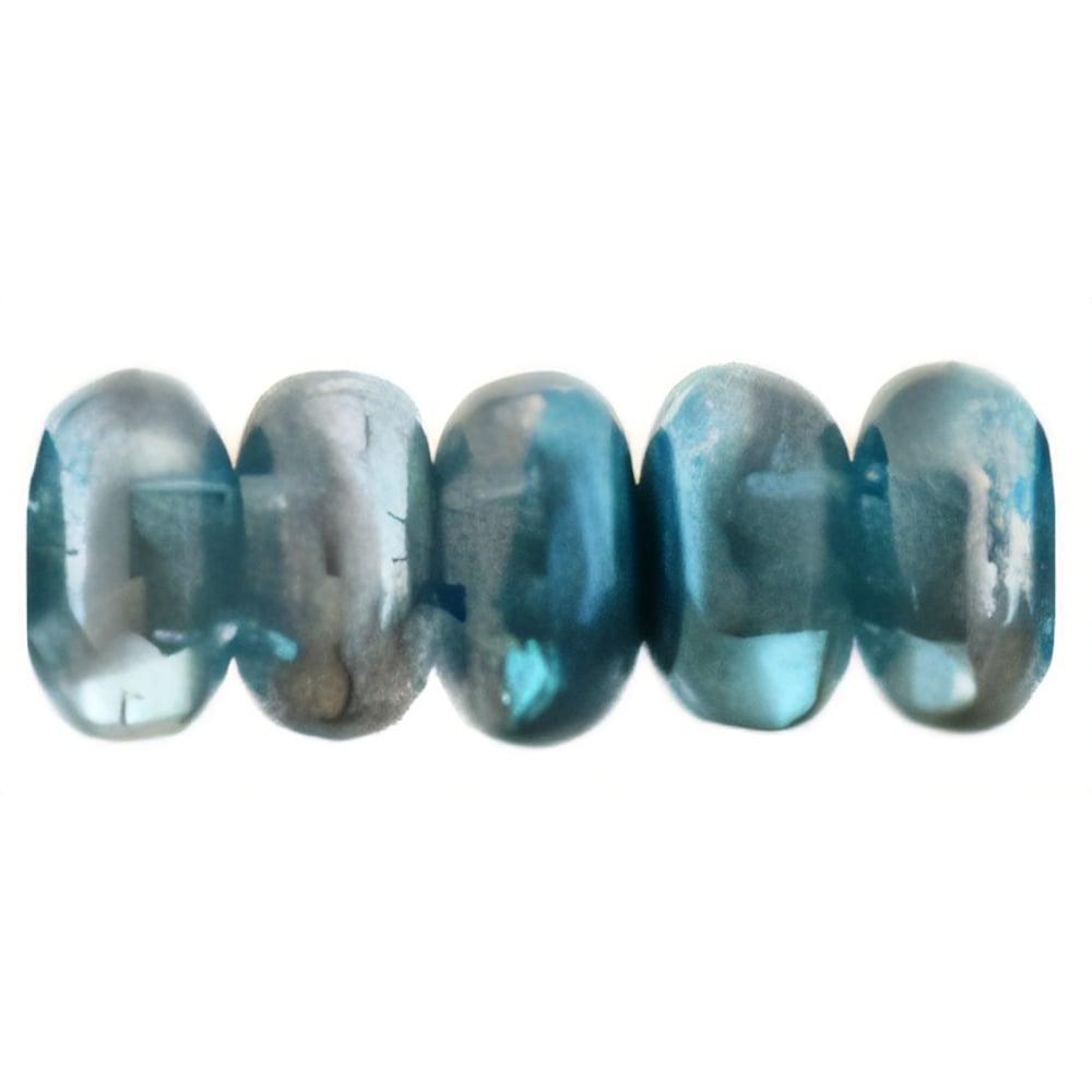 Czech Rondelle 3mm Mirror - Teal