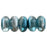 Czech Rondelle 3mm Mirror - Teal