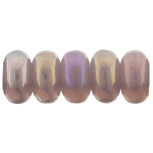 Czech Rondelle 3mm Luster Iris - Milky Amethyst