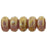 Czech Rondelle 3mm Luster - Opaque Rose/Gold Topaz