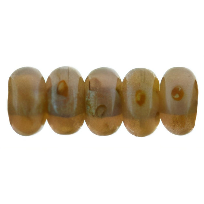 Czech Rondelle 3mm Milky Amethyst - Picasso
