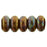 Czech Rondelle 3mm Bronze Luster Iris - Opaque Red
