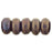 Czech Rondelle 3mm Matte - Luster- Opaque Bronzed Smoke