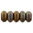 Czech Rondelle 3mm Matte - Opaque Red - Bronze Vega