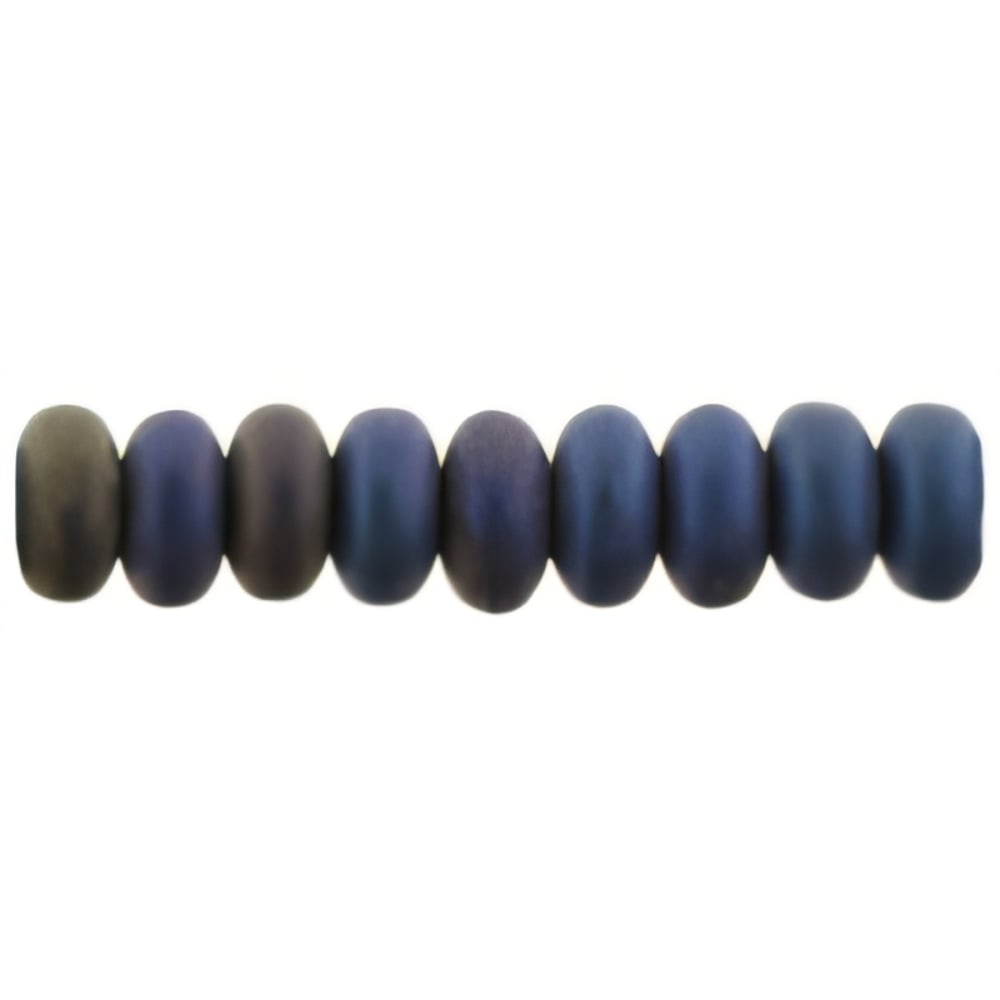 Czech Rondelle 4mm Matte - Iris - Blue