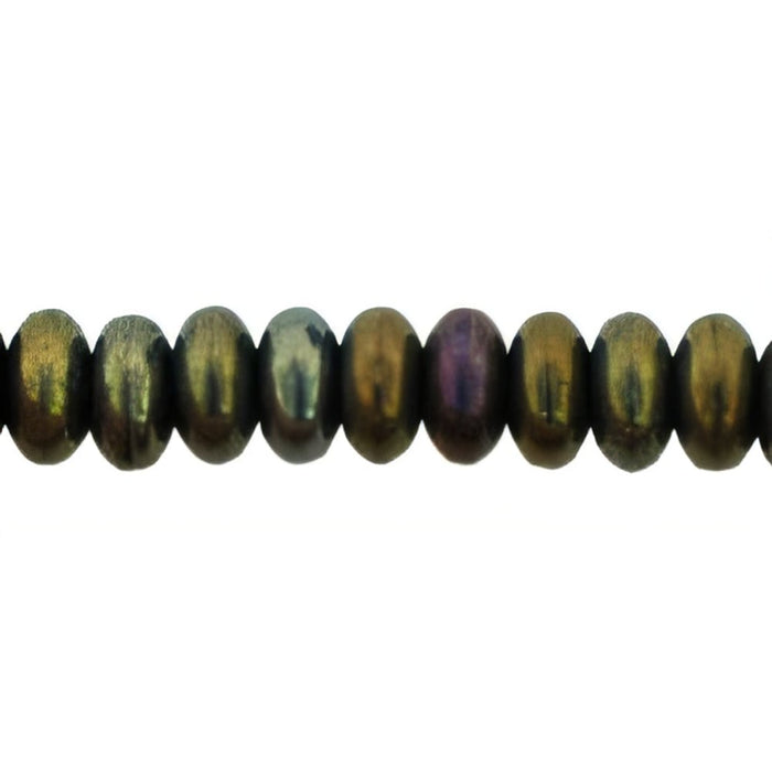 Czech Rondelle 4mm Iris - Brown