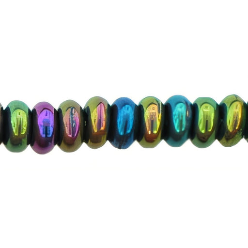 Czech Rondelle 4mm Iris - Green