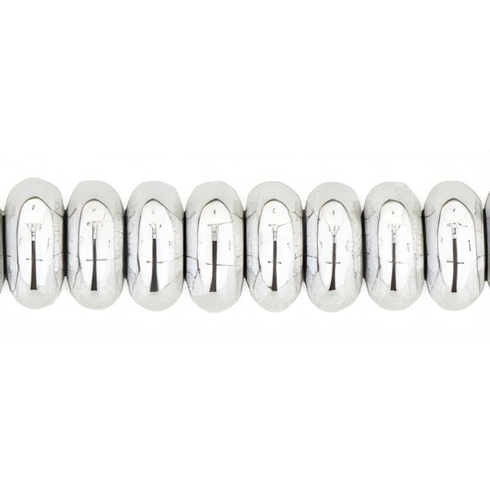 Czech Rondelle 4mm Silver