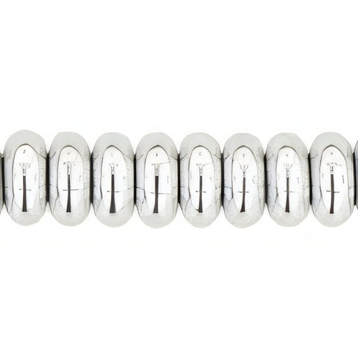Czech Rondelle 4mm Silver