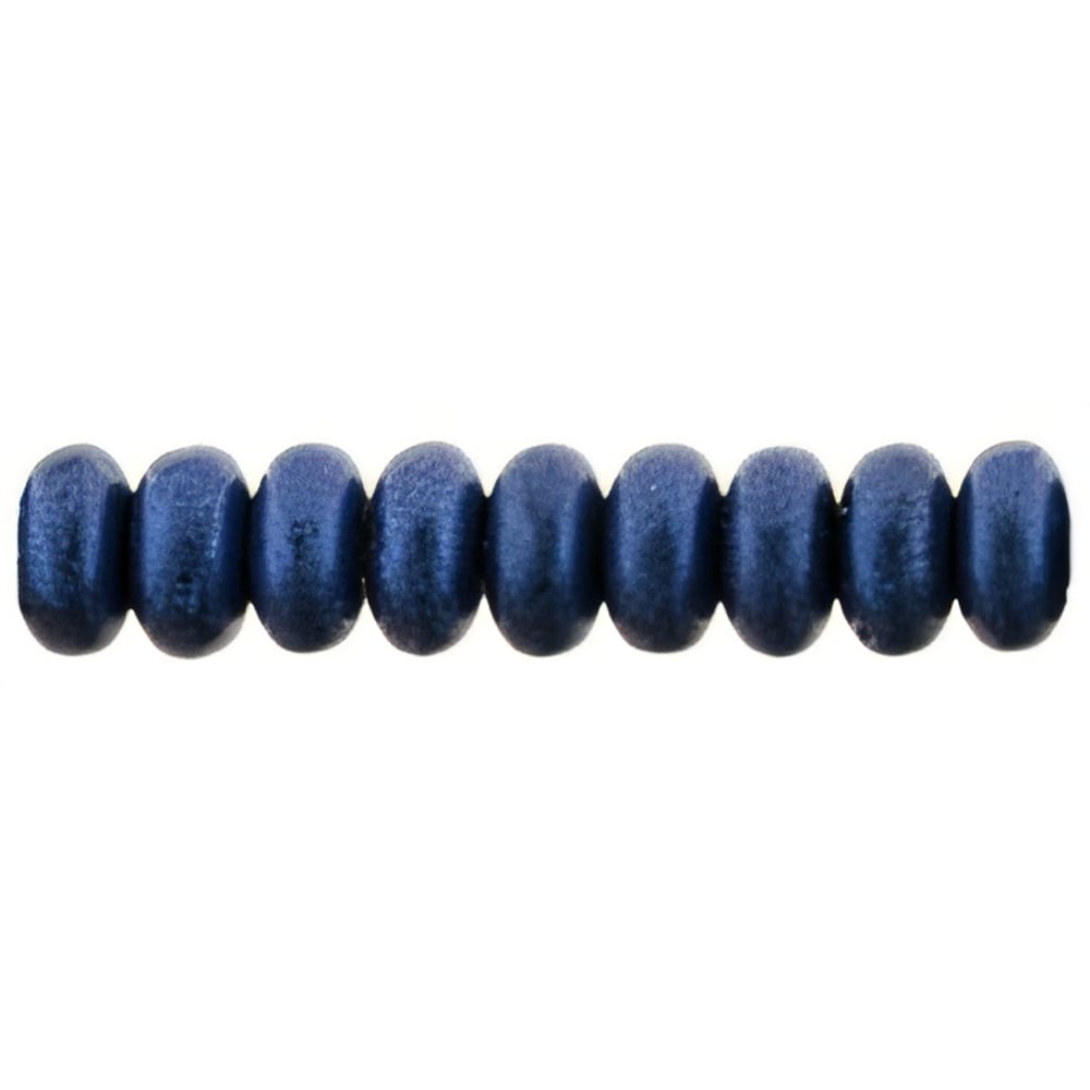 Czech Rondelle 4mm Metallic Suede - Blue