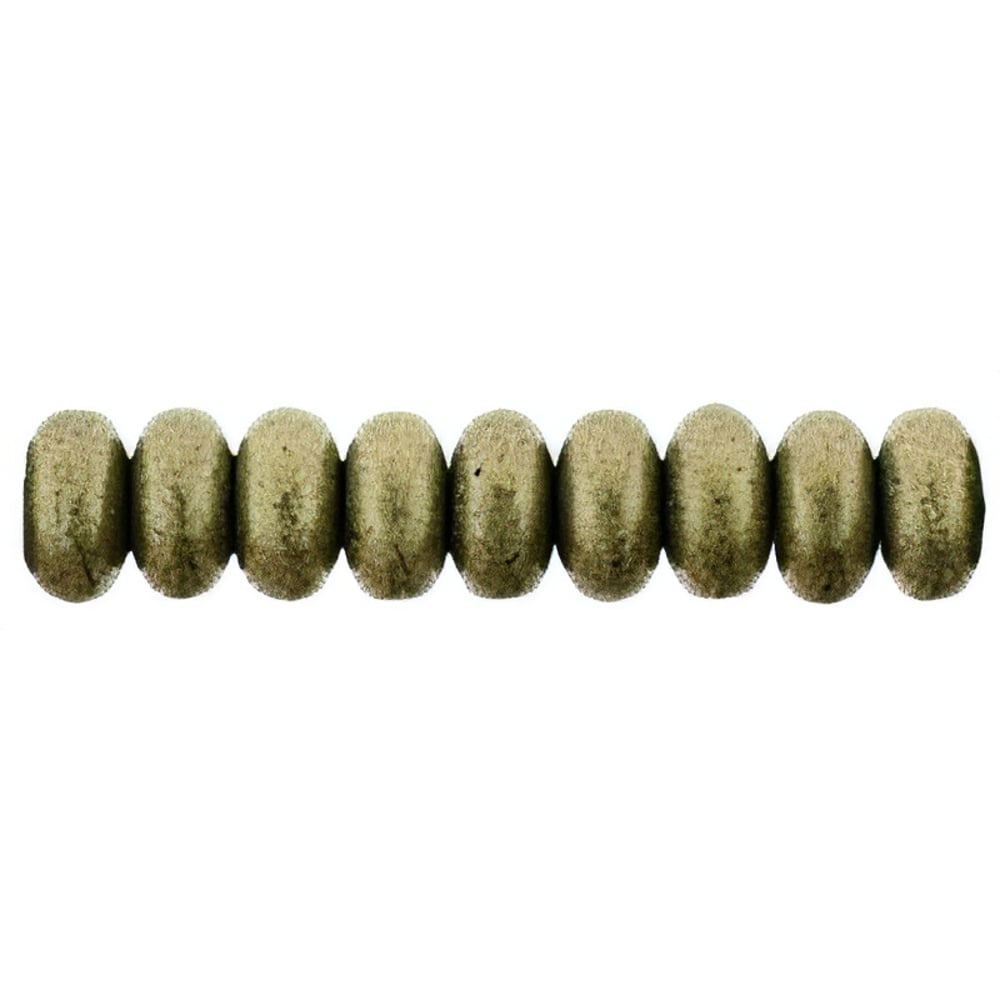 Czech Rondelle 4mm Metallic Suede - Gold