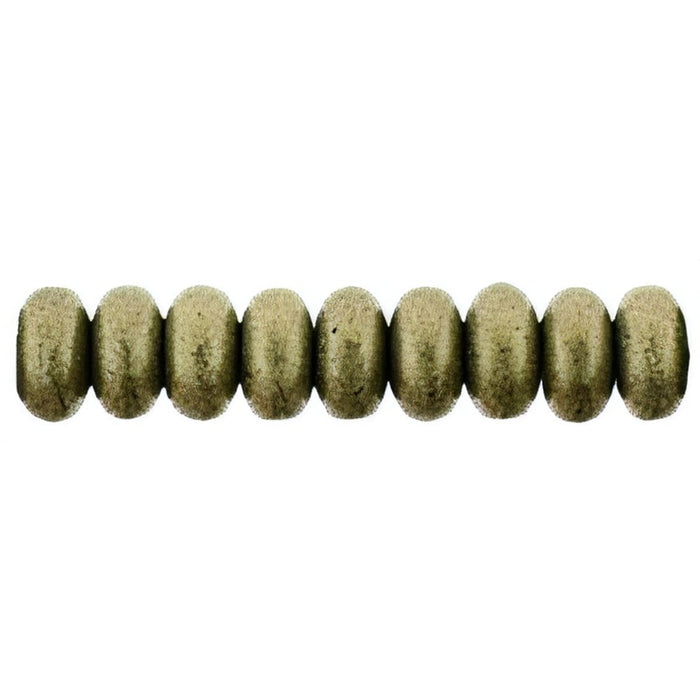 Czech Rondelle 4mm Metallic Suede - Gold