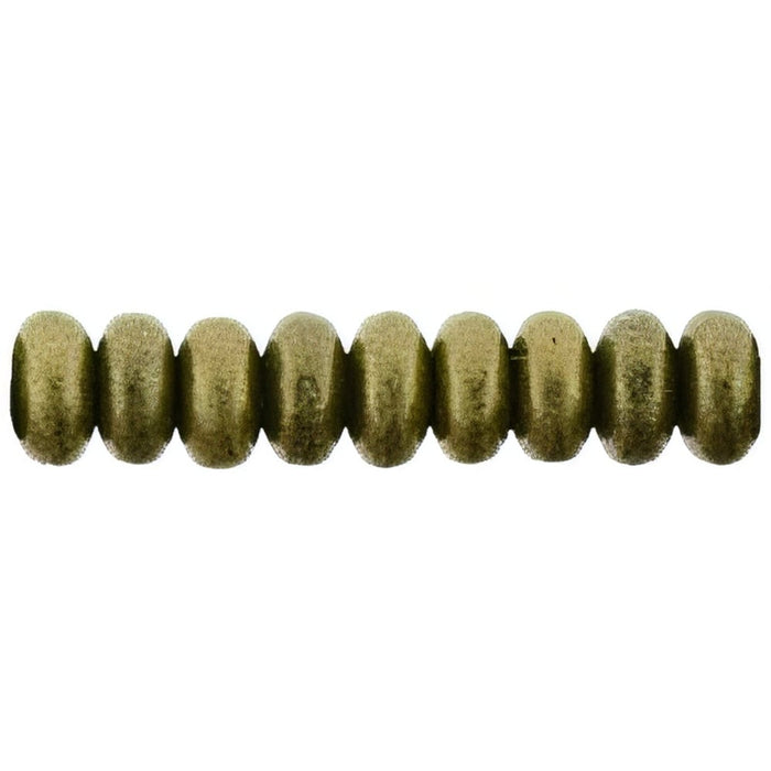 Czech Rondelle 4mm Metallic Suede - Antique Gold