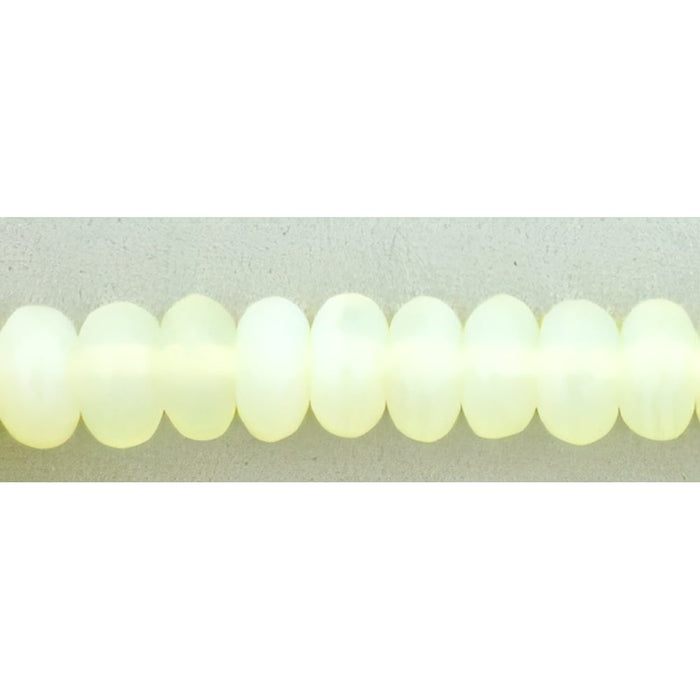 Czech Rondelle 4mm Milky Jonquil