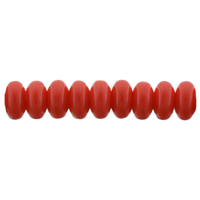 Czech Rondelle 4mm Opaque Red