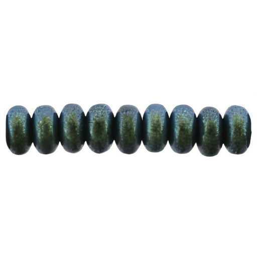 Czech Rondelle 4mm Polychrome - Aqua Teal