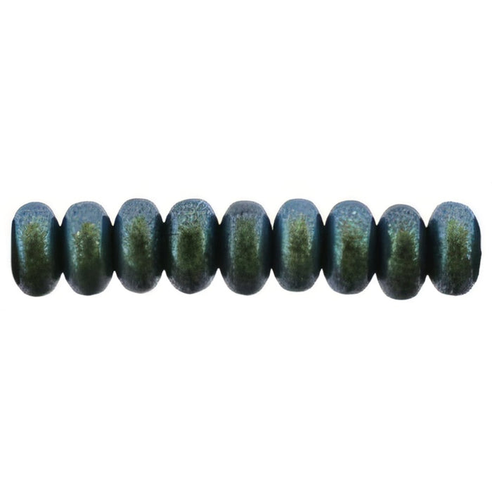 Czech Rondelle 4mm Polychrome - Aqua Teal