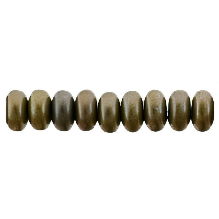 Czech Rondelle 4mm Matte - Metallic Leather