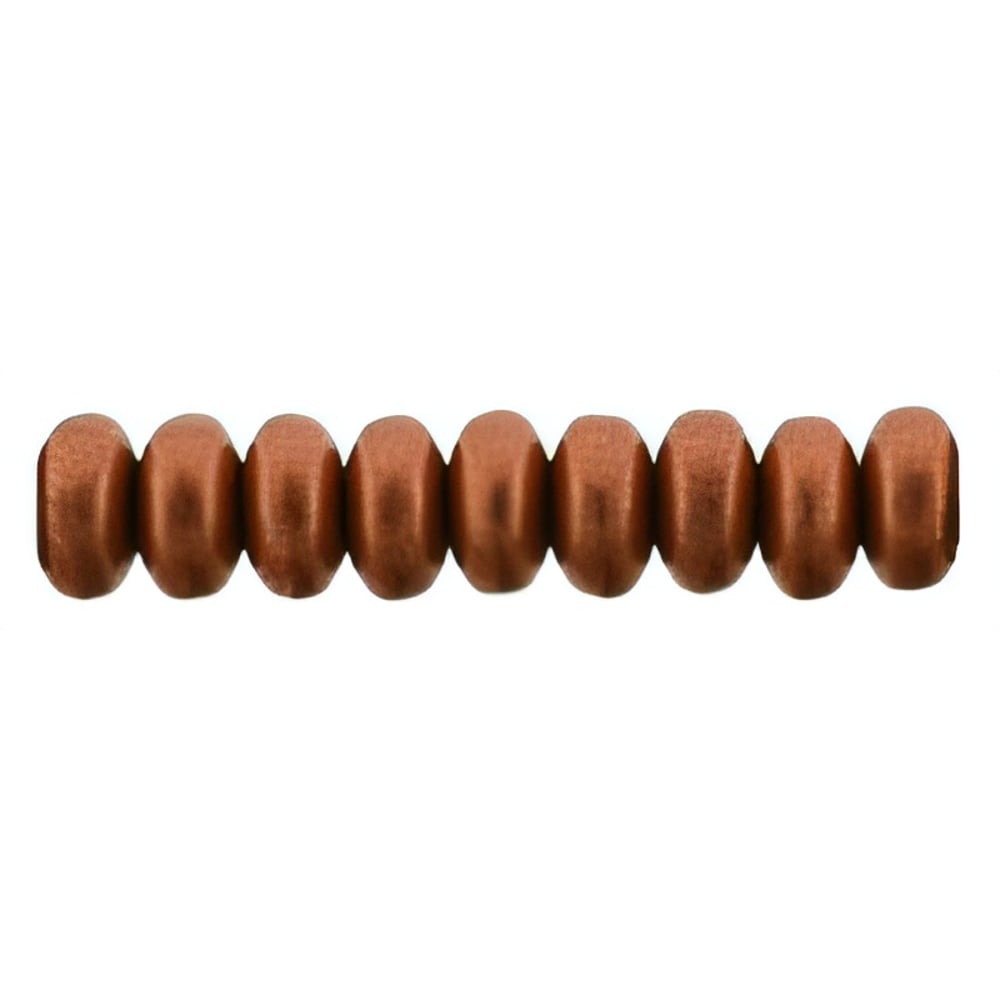 Czech Rondelle 4mm Matte - Metallic Antique Copper
