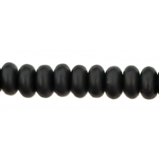 Czech Rondelle 4mm Matte - Jet