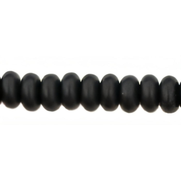 Czech Rondelle 4mm Matte - Jet