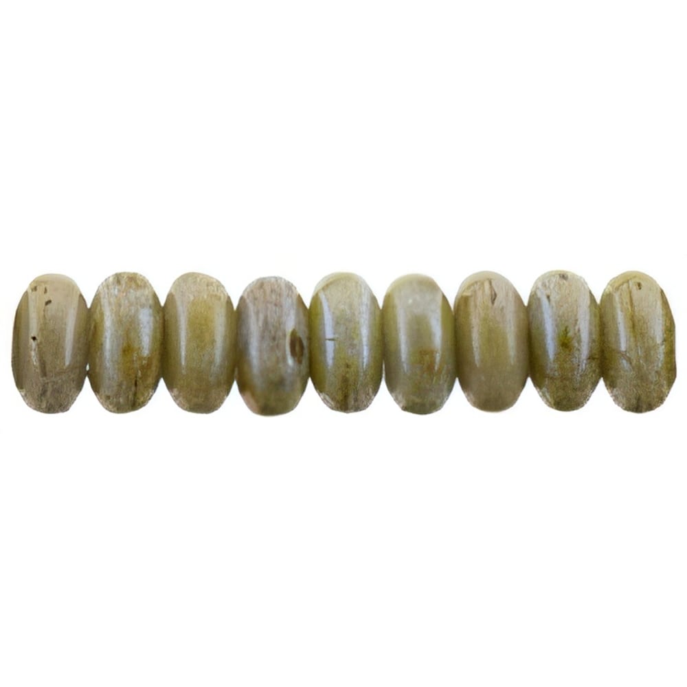 Czech Rondelle 4mm Luster - Opaque Green