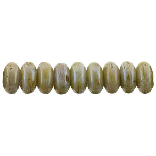Czech Rondelle 4mm Luster - Opaque Green