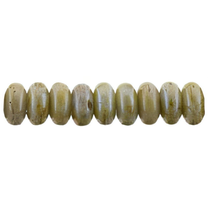 Czech Rondelle 4mm Luster - Opaque Green