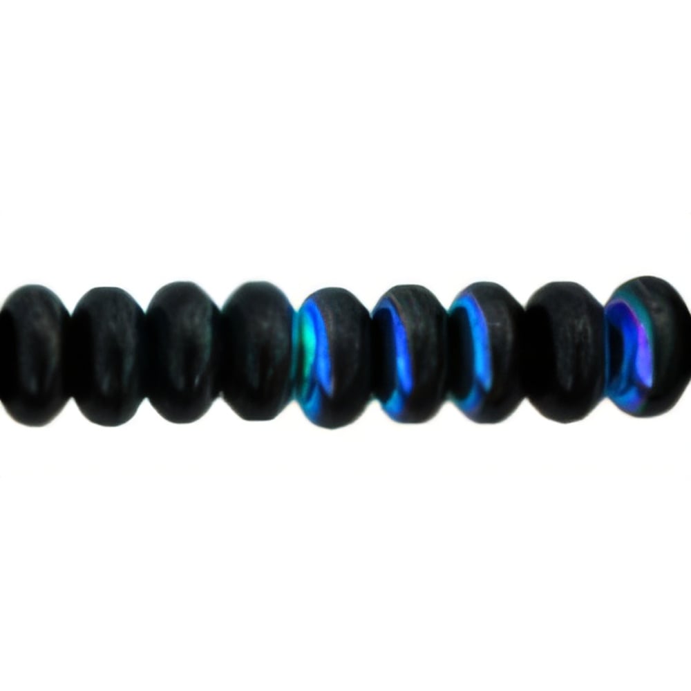 Czech Rondelle 4mm Jet AB