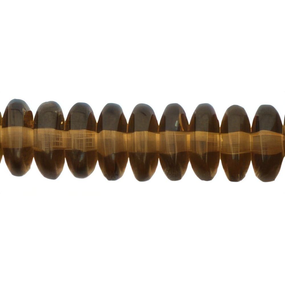 Czech Rondelle 6mm Luster - Transparent Gold/Smokey Topaz (50pcs)