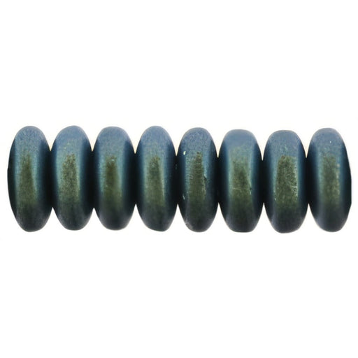 Czech Rondelle 6mm Polychrome - Aqua Teal (50pcs)