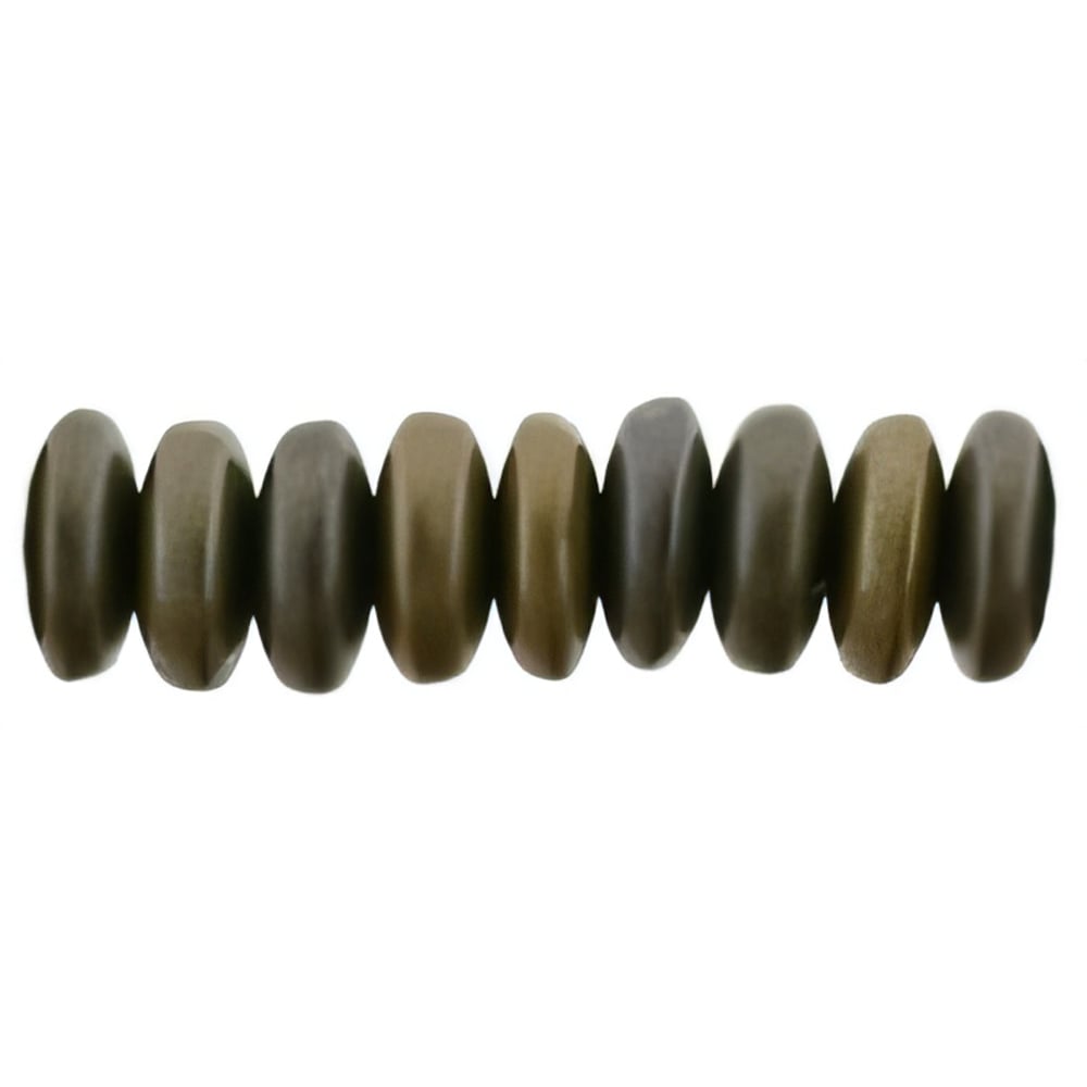 Czech Rondelle 6mm Matte - Metallic Leather (50pcs)
