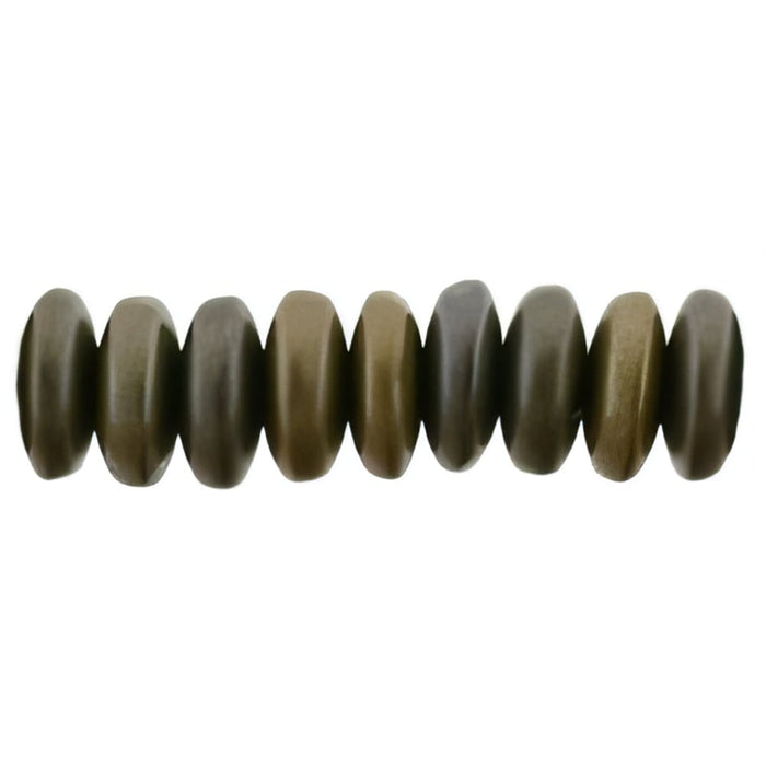 Czech Rondelle 6mm Matte - Metallic Leather (50pcs)