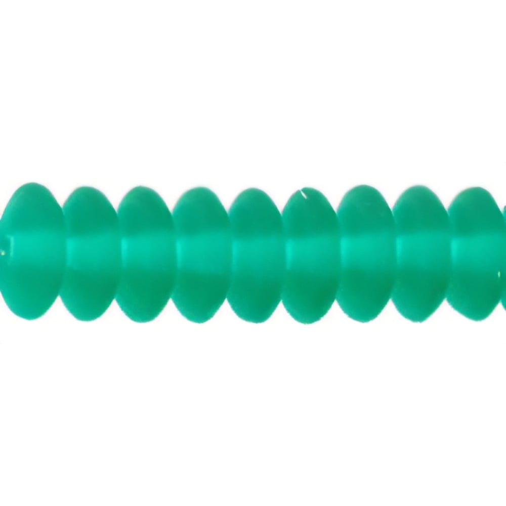 Czech Rondelle 6mm Matte - Emerald (50pcs)