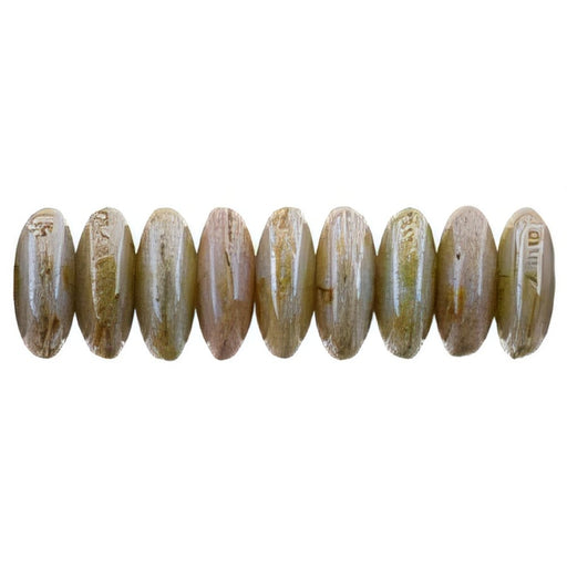 Czech Rondelle 6mm Ultra Luster - Opaque Green (50pcs)