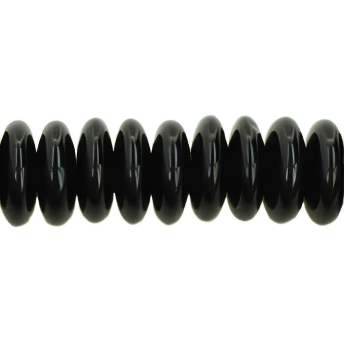 Czech Rondelle 8mm Jet (50pcs)