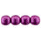 Czech Round Beads 2mm ColorTrends: Sueded Gold Fuchsia Red