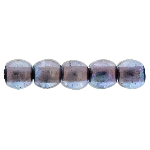 Czech Round Beads 2mm Luster - Transparent Denim Blue