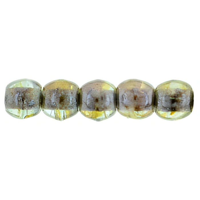 Czech Round Beads 2mm Luster - Transparent Green