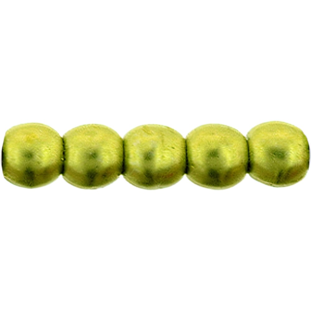 Czech Round Beads 2mm ColorTrends: Saturated Metallic Primrose Yellow