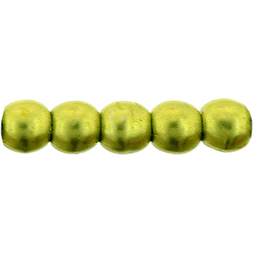 Czech Round Beads 2mm ColorTrends: Saturated Metallic Primrose Yellow