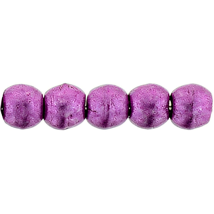 Czech Round Beads 2mm ColorTrends: Saturated Metallic Pink Yarrow