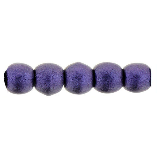 Czech Round Beads 2mm Metallic Suede - Purple
